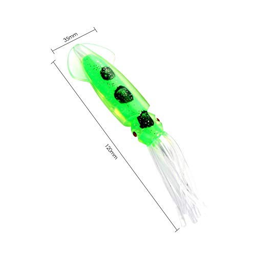 anzóis de peixe limpos, iscas de cobras biônicas de silicone de 12 cm (verde)