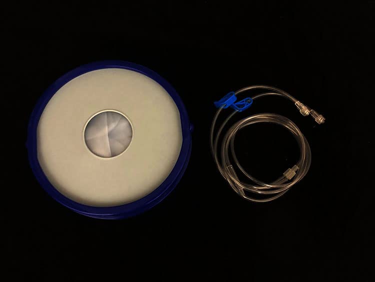 4pcs/ Lot Silicone Ozone Limb Bag Reused Type With Luer Connection Tube, Blue