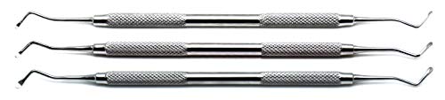 3 Pcs Excavators 17W, 18W, 19W Spoon 1.2/1.25Mm, 1.5Mm, 2Mm Dental Restorative Instruments #TOP3