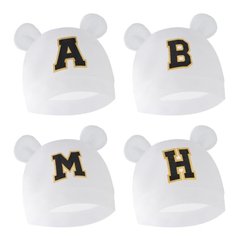 Soft Caps Infant Bear Ear Hat Breathable Baby Autumn Winter Nursery Hospital Letter4