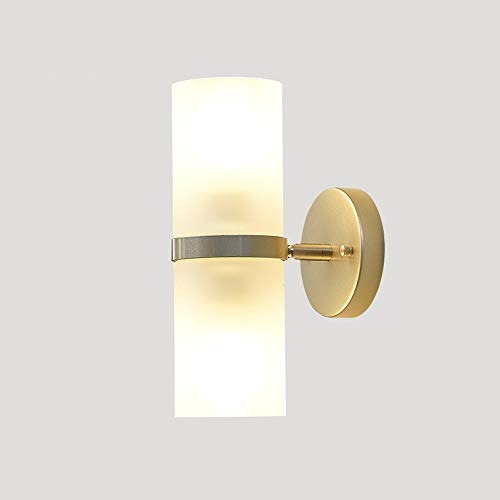 Preisvergleich Produktbild Wandlichter Glaswandleuchte Nordic Post-moderner Doppelkopf, Kinderzimmer E27 Energiesparende Wandleuchte, Wohnzimmer TV Hintergrund Wand Balkon Wandleuchte Aisle Lampe Schlafzimmer Nachttischlampe