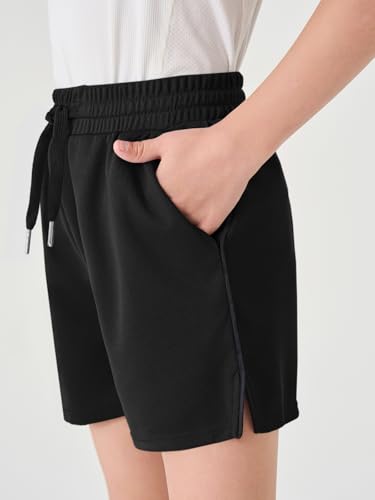 Haloumoning Boys Mesh Athletic Shorts Kids Quick Dry Side Slit Basketball Gym Shorts with Pockets 5-14 Years2