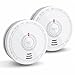 Fire Alarms Battery Operated for Home,Smoke Alarms Detector with 10 Years Life/5 Years Battery, Fire Alarm with LED Indicator and Silence Button Photoelectric Smoke Alarms for Home (2 Pack)