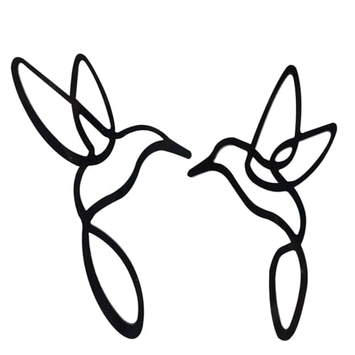 Hopton 2 Stk Linien Vogel Hängedeko, Fensterdeko Hängend Modern, Vogel Acryl Sommerdeko zum Aufhängen, Ganzjährige Fenster Deko Hängend für Fenster Wohnzimmer Garten Wand