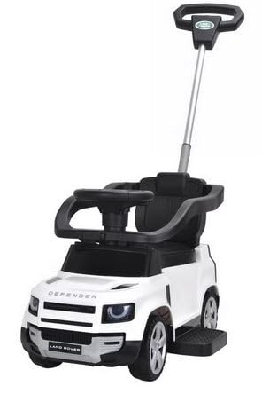 ALLNEEDSUAE, Ride-on Car Push, Ride On Baby Car, Land Rover Defender Global Genuine Licensed Ride on push car step 2, 360 Degree Free Rotation Music Steering Wheel, Push Handle (White Without Canopy)