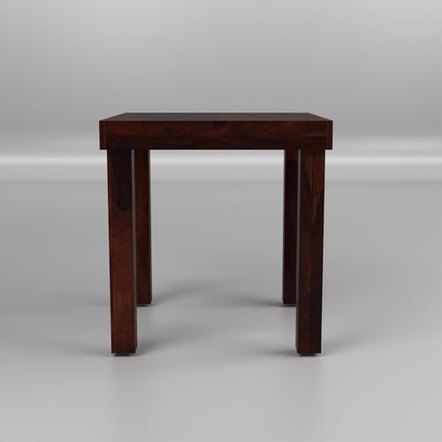 Image of Solid Sheesham Wood 2 Seater Dining Table Set with Chairs for Dining Room | Living Room | Home & Office | Hotels Restaurant & Cafe (2 Seater, Walnut Finish)