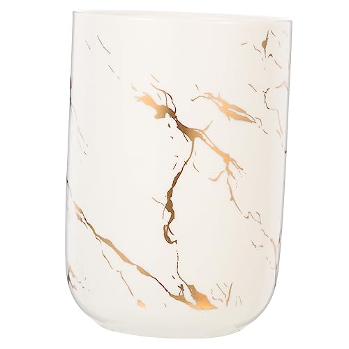 PRETYZOOM Copa de de mármol Instante Taza de marmol para baño Tapas Taza de mármol Taza de Oro Taza Rosa Taza de Cepillo de de Viaje Taza de Agua para Hotel cerámica