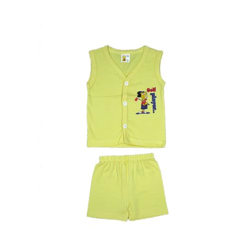 Image of New Born Baby Unisex Breathable Cotton Sleeveless Button Jhabla Dress | Boy & Girl Baby Clothe Size From 3 Months | Jabala Set for New Born | Pack Of 5 Combo