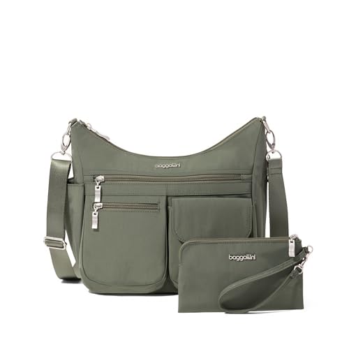 Image of Baggallini Modern Everywhere Crossbody Bag for Women 11x9x4.5 Rfid Hobo Bag