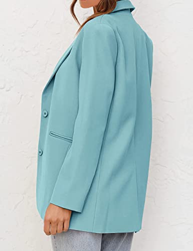 MEROKEETY Women's 2025 Fall Casual Blazers Long Sleeve Lapel Open Front Button Work Blazer Jackets with Pockets - Image 4
