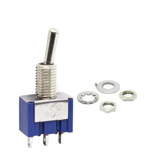Conmutador MTS-203 DPDT de 3 posiciones On-Off-On con capuchón protector 6A 5