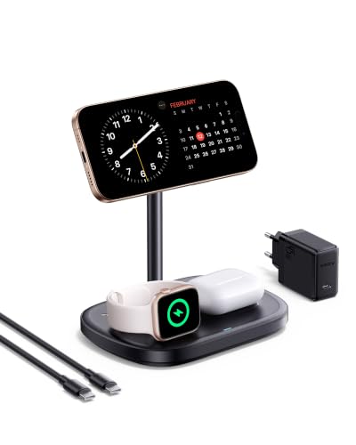 Baseus EnerFill 3-in-1 Qi2 15W MagSafe Kabellose Ladestation – Ansicht 1