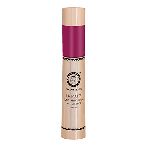 Image of Colors Queen 2 in 1 Matte Lipstick | Lip Matte | Long Lasting Gloss, Waterproof, Non Transferable| (36 - Hot Magenta 8g)