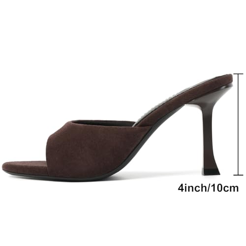 Image of Mostrin Kitten Heels for Women Round Toe Heels With Bow Vintage Mules Sexy Slip on Stiletto Backless Sandals for Party Daily