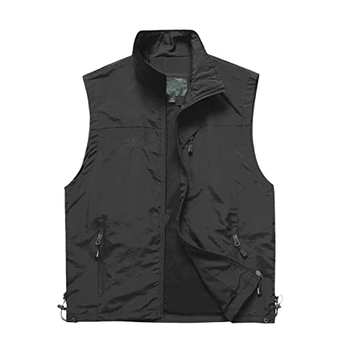 Gilet d'été en maille fine pour randonnée et voyage multi-poches