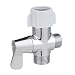 Hibbent No Leaking Design Metal Bidet T-adapter with Shut-off Valve,Tool-free Installation by Hand Tighten Nut, 3-way Toilet Tee Connector Water Diverter Valve for Bidet Attachement - Polished Chrome
