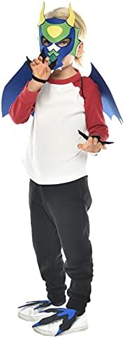 Miniatura 5 de MAIFIF Disfraz de alas de dragón para niños con máscara de patas capa de vestir de alas de dinosaurio para niños y niñas regalos de Halloween
