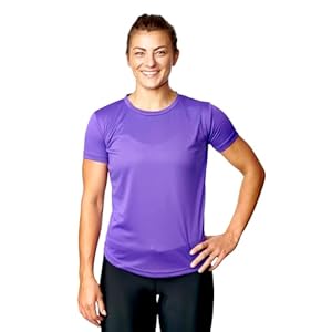 Women’s Quick Dry Running Top – Lightweight Moisture Wicking Gym T-Shirt – Ladies Short Sleeve Breathable Tee for Yoga, Pilates & Walking – Standard Fit (UK Sizes 8-20)