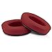 Produktbild Ohrpolster LJJ 1 Paar Oval-Leder-Flache Kopfhörer-Schutzhülle for Brainwavz HM5 / Philip SHP9500 (weinrot) Kopfhörer (Farbe : Wine Red)