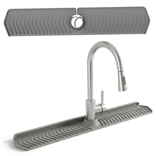 Protector contra salpicaduras de silicona ajustable que mantiene tu fregadero seco 2