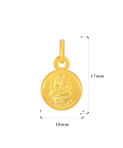 Image of BHIMA Jewels 22K BIS Hallmark 916 Ohm Gold Religious Pendant