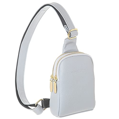 INICAT Small Crossbody Sling Bag Faux Leather Fanny Pack Purses for Women Teen Girls(Light Blue)