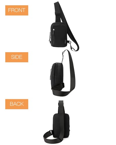 HAUMAUH Brustbeutel Damen Herren Brusttasche Klein - Umhängetasche Umhängetaschen Schultertasche Crossbody – Arbeitsweg Reisen Festival-Begleiter (Orange)