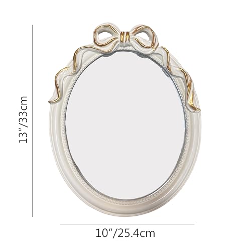 Espejo de maquillaje ovalado retro de 13x10 pulgadas miniatura 3