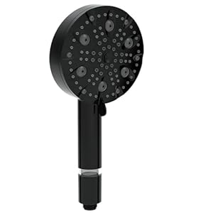 AMZBNEIDI Mattschwarzer Duschkopf mit 10 Funktionen