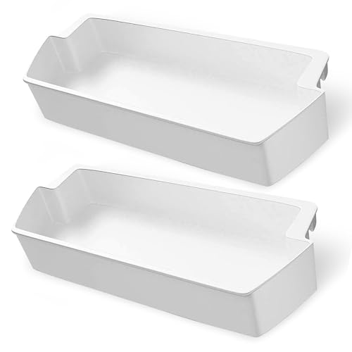 Image of PartsBroz WP2187172 Refrigerator Door Shelves 2187172 (2-Pack) for Whirlpool Fridge Door Shelf Replacement, Kenmore Refrigerator Parts Shelf, Amana, KitchenAid, Crosley Deep White AP6006028 PS11739091
