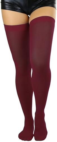 Image of ToBeInStyle Women's Nylon Thigh High Schoolgirl Opaque Stockings