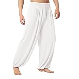 Pantalones de verano transpirables de Kung Fu para practicar Tai Chi y artes marciales, ideales para entrenamiento Shaolin Wing Chun (talla L, blanco)