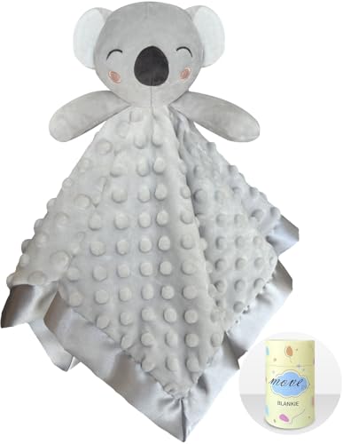 Image of Baby Security Blanket, Soft Baby Lovey Toy Blanket for Boys and Girls, Snuggle Toy Lovie Newborn Gift, Unisex Baby Plush Koala 16 Inch