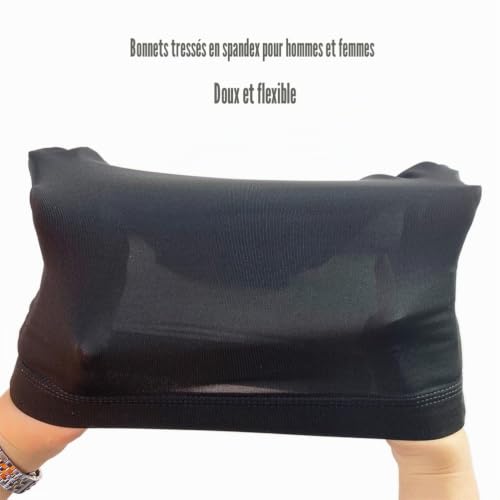 Fc'Noqgn Bonnet de nuit réglable en satin élasthanne - Soin capillaire aéré pour cheveux bouclés/longs - Anti-dérapant avec bordure élastique (48 cm x 25 cm emballage OPP) – vue 6