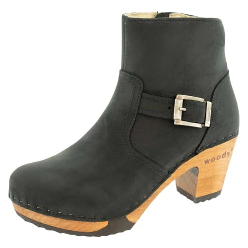Bottines en cuir Tina Woody Femme Noir 36 EU aux finitions haut de gamme