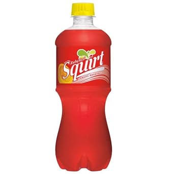 Squirt Ruby Red Soda Beverage Soft Drink Bottles - 12 Count (20 oz.)