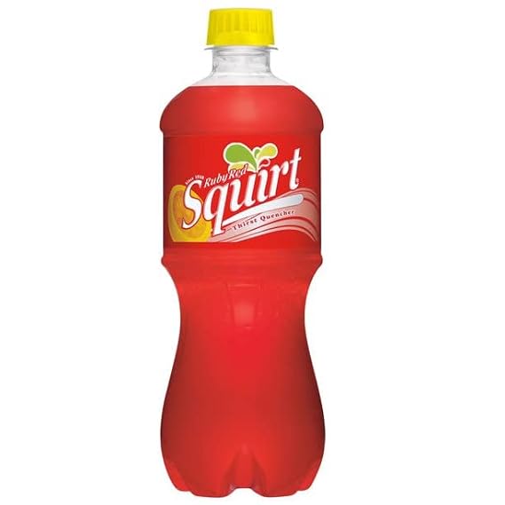 Squirt Ruby Red Soda Beverage Soft Drink Bottles - 12 Count (20 oz.)