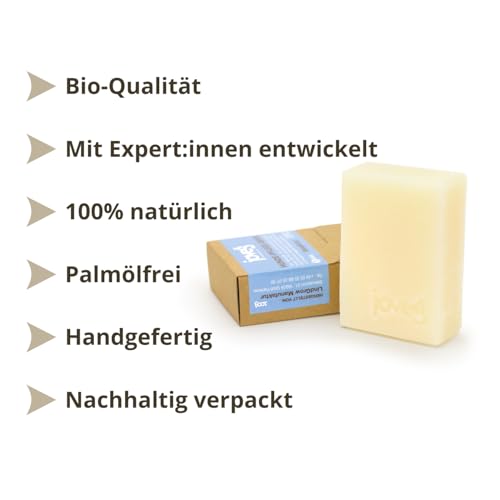 joveg® Hundeshampoo Pflege Seife - Sanfte Reinigung Fellpflege und Hautpflege für Hunde - Wirkt rückfettend und schützt die Haut vor Austrocknung - Made in Germany, Handgemacht, 100g