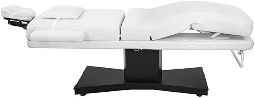 Miniatura 5 de SKINACT Milo 3.0 Motor (with Independent Leg Adjustment) Electric Massage &amp; Facial BedTable White top and Dark Brown Base