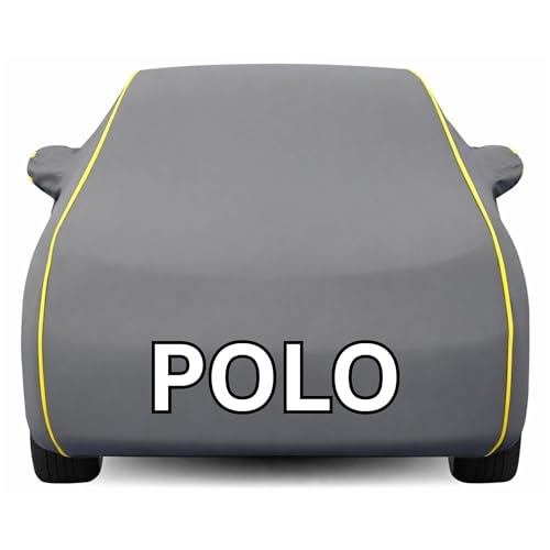 Image of Kayme Premium Grey Polo Car Cover Waterproof for (All Models & Variants - Petrol, Diesel, CNG & EV) |Speacially Custom Fit with Mirror Pockets |All-Weather Protection - Outdoor Car Body Cover