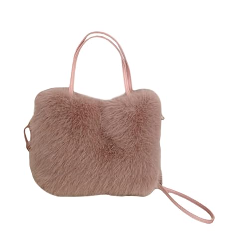 Colaxi Bolsa de mão com alça superior, estilo carteiro, para mulheres, ideal para o inverno, Rosa