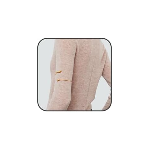 Quizzhe Minimalist Arm Cuff Geometric Upper Arm Cuff Adjustable Armband Simple Cuff Bangle Bracelet for Women Men Dainty Adjustable Bangle Simple Fashion Jewelry (A-Gold) Cover