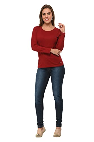 Image of Frenchtrendz Women's 100% Cotton Full Sleeves Round Neck Top