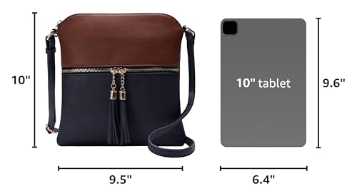 Image of Solene Womens Lightweight Medium Crossbody Purse with Tassel, Perfect Size Crossbody Bags for Daily Use, travel