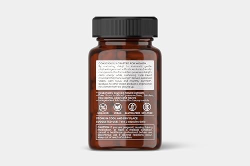 Miniatura 9 de Shilajit for Women  Energy and Hormonal Balance*  Saffron, Shatavari, Ashwagandha  Natural Extracts, Lab Tested, Non-GMO, Vegan Capsules  30 Day