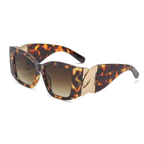 Lunettes œil de chat de créateur à monture large et branches épaisses