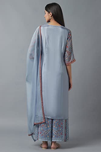 Image of W for Woman Women's Viscose Kurta Pant with Dupatta Set