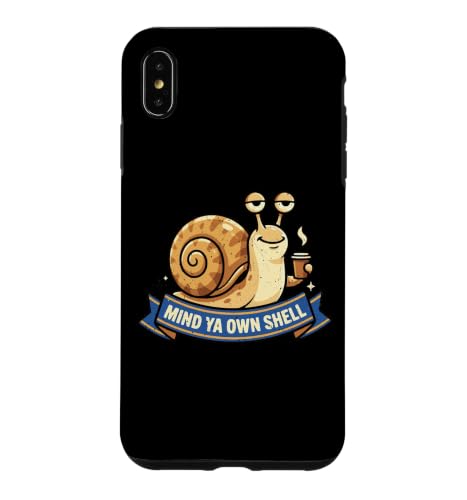 Snail Mind Ya Own Shell �ʔ��� ����ȃR�[�q�[ ���� �~�[�� �X�}�z�P�[�X iPhone XS Max �p