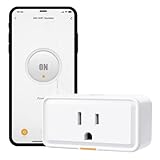 YIFAN Smart Plug 15A, WiFi Outlet, Tuya Timer with Energy Monitoring, Remote Control, Alexa & Google Home Compatible, No Hub Required, 2.4G WiFi