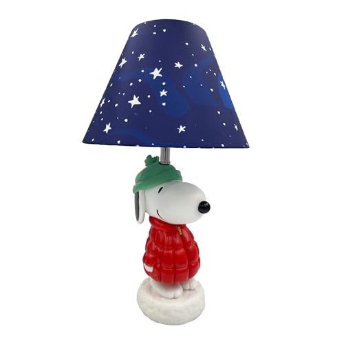 Mark Feldstein Peanuts Snoopy Puffer Jacket Table Lamp 16 Inch